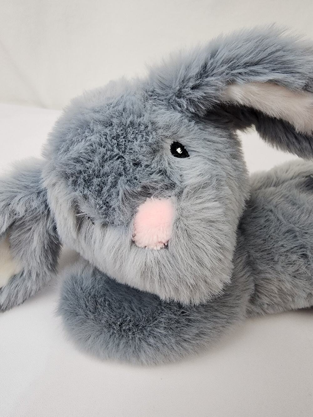 Little Miracles Costco Gray Bunny Rabbit Plush Stuffed Stitched Eye Baby Infant